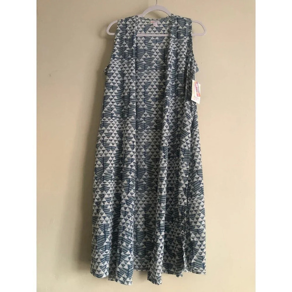 Lularoe women’s Joy-M Sleeveless Beach Cover Up Open Long Duster - Picture 1 of 6